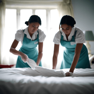 changing beds in care home