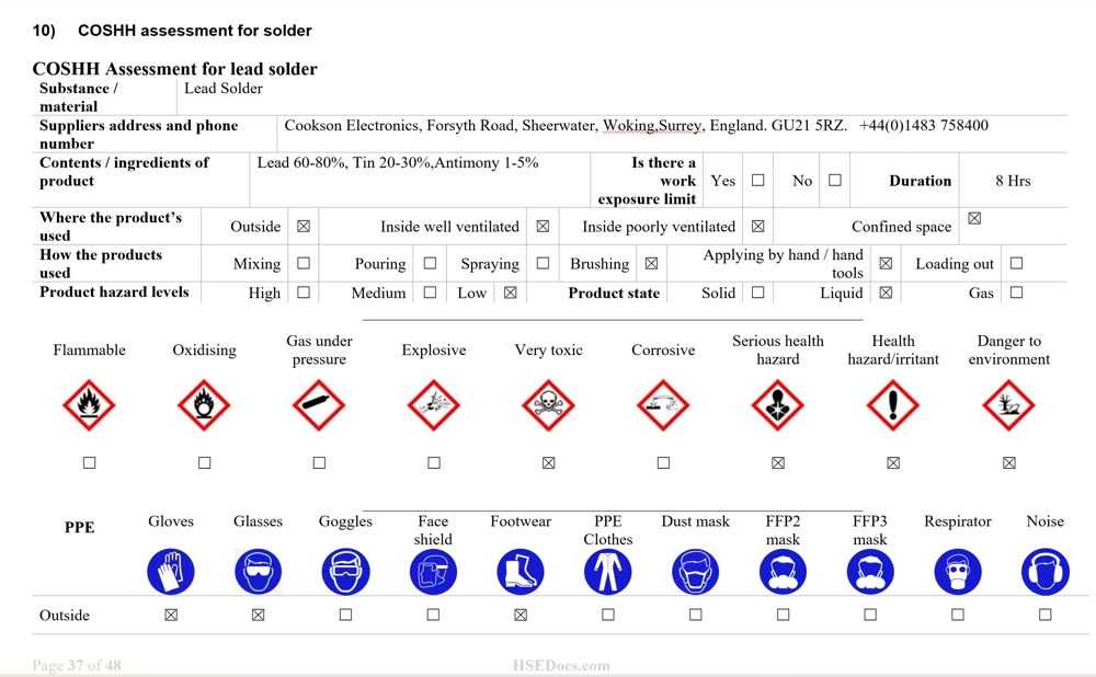 Electricians Health and Safety Documents| HSEDocs