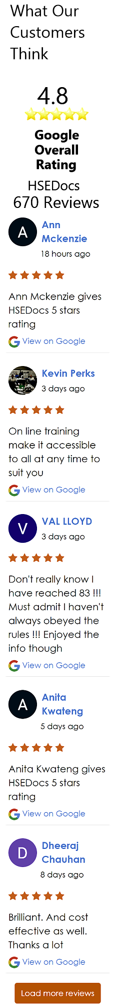 Customers reviews and ratings