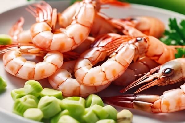 Plate of prawns