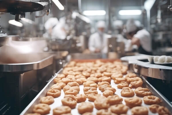 Factory producing cookies