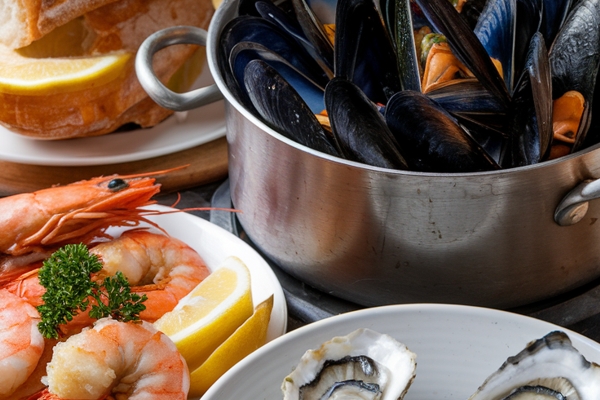 Plate of prawns